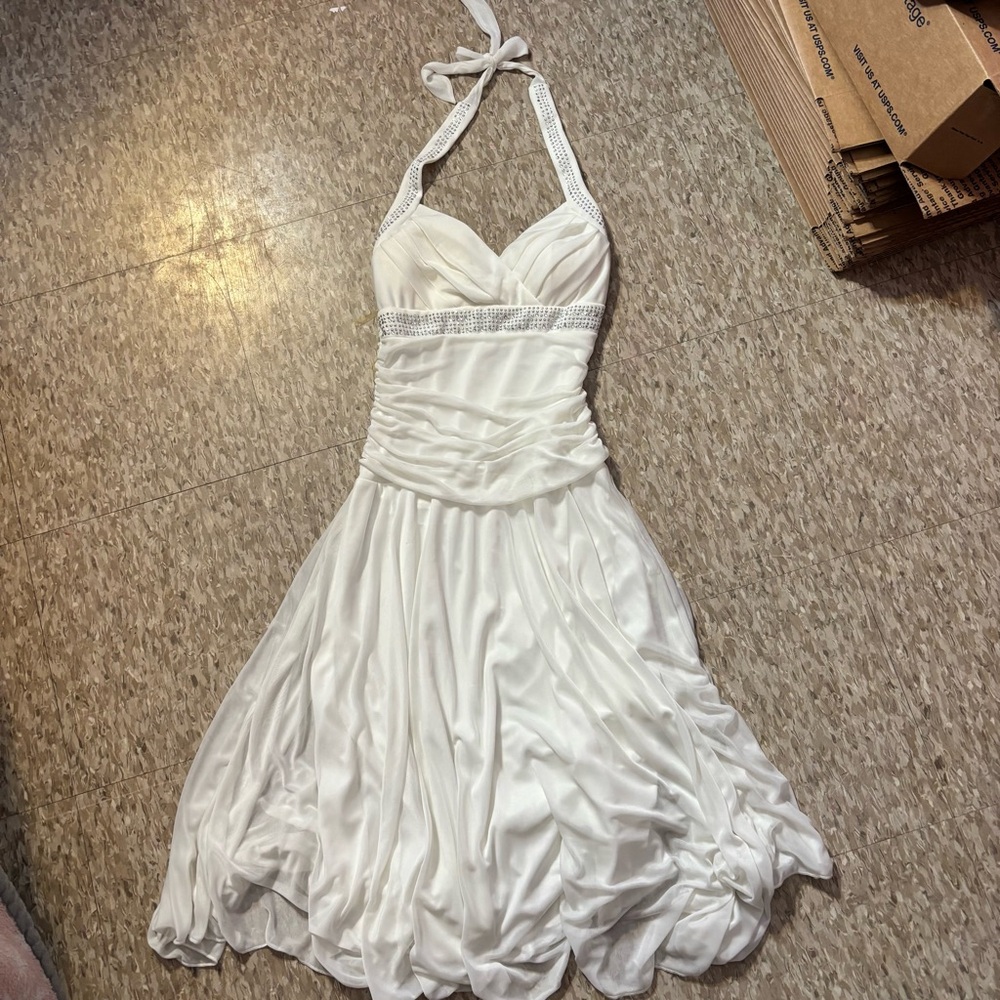 Trixxi Chic Ivory Halter Dress